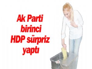 AK Parti birinci HDP sürpriz yaptı