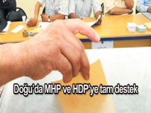 Doğu'da MHP ve HDP'ye tam destek