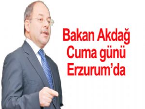 Bakan Akdağ Cuma günü Erzurum'da
