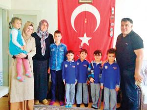 Küçük yürekler şehit AİLELERİNİ UNUTMADI
