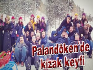 Palandöken'de kızak keyfi
