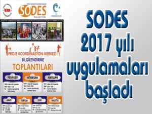 SODES 2017 yılı uygulamaları başladı