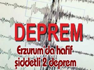 Erzurum'da hafif şiddetli 2 deprem