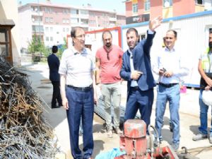 Başkan Bulutlar, ikinci kültür merkezi inşaatını yerde inceledi