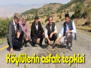 Köylülerin asfalt tepkisi