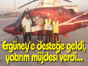 Ergüney'e desteğe geldi, yatırım müjdesi verdi...