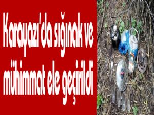Karayazı'da sığınak ve mühimmat ele geçirildi