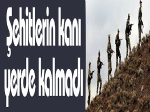 Şehitlerin kanı yerde kalmadı
