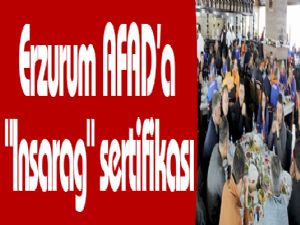 Erzurum AFAD'a "Insarag" sertifikası