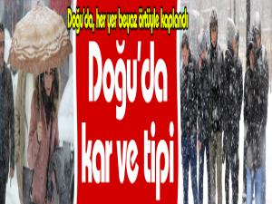 Doğuda kar ve tipi