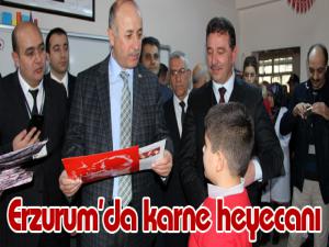 Erzurumda karne heyecanı
