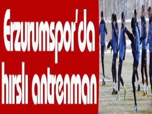 Erzurumsporda hırslı antrenman