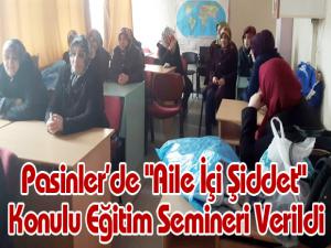 Pasinler'de "Aile İçi Şiddet" Konulu Eğitim Semineri Verildi