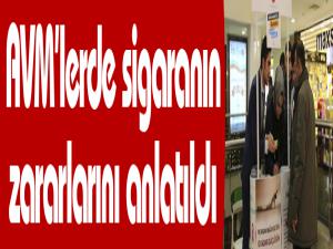 AVMlerde sigaranın zararlarını anlatıldı