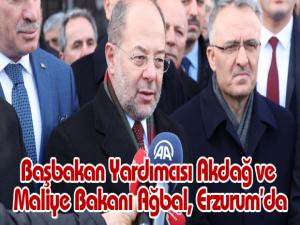 Başbakan Yardımcısı Akdağ ve Maliye Bakanı Ağbal, Erzurumda