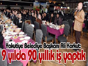 Başkan Korkut: "9 yılda 90 yıllık iş yaptık"