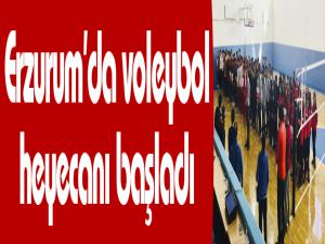 Erzurumda voleybol heyecanı