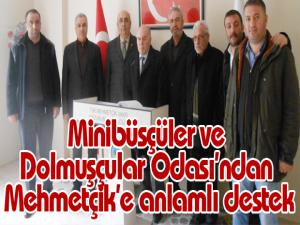 Minibüsçüler ve Dolmuşçular Odasından Mehmetçike anlamlı destek