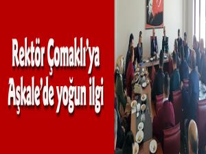Rektör Çomaklı, ilçe ziyaretinin ilkini Aşkaleye gerçekleştirdi