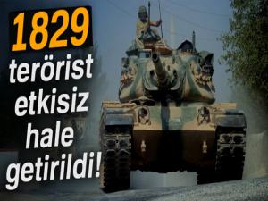TSK'dan flaş açıklama! Etkisiz hale getirilen terörist sayısı 1829 oldu