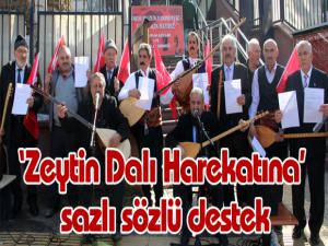 Zeytin Dalı Harekatına Halk Ozanlarından sazlı sözlü destek