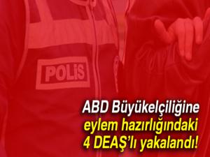 ABD Büyükelçiliğine eylem hazırlığındaki 4 DEAŞlı Samsunda yakalandı