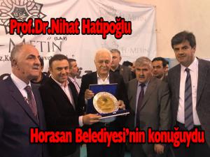 Erzurumda Prof. Dr. Nihat Hatipoğlu izdihamı
