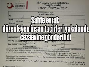 Erzurumda sahte evrak düzenleyen insan taciri 2 kişi yakalandı