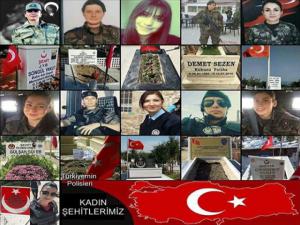 Kadın şehitler unutulmadı