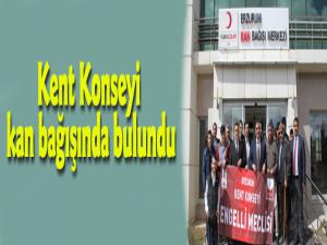 Kent Konseyi Cana Kan Oluyoruz sloganıyla kan bağışında bulundu