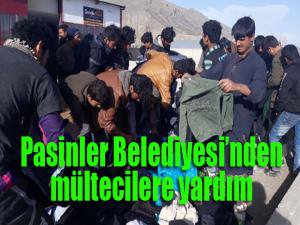 Pasinler Belediyesinden mültecilere yardım