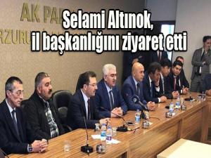 Altınok Erzurumda, AK Parti İl başkanlığını ziyaret etti