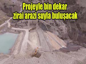 Uzundere Kirazlı Göletinde çalışmalar devam ediyor