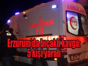 Erzurumda 100 kişinin karıştığı kavgada 5 kişi yaralandı