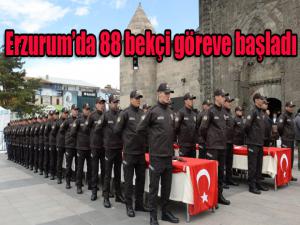 Erzurumda 88 bekçi göreve başladı