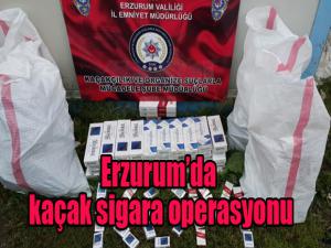Erzurumda kaçak sigara operasyonu