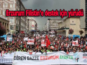 Erzurum Filistine destek için yürüdü