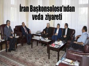 İran Başkonsolosu Hüseyin Kasımiden Rektör Çomaklıya veda ziyareti