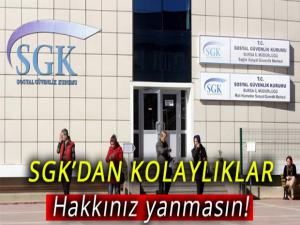 SGKdan kolaylıklar