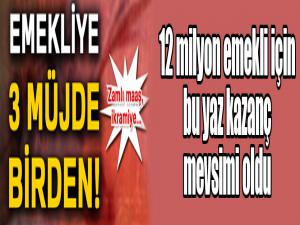 Emekliye 3lü müjde!