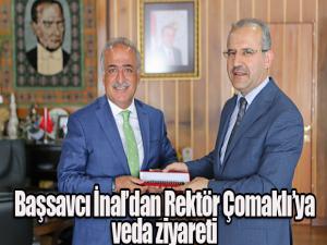 Başsavcı İnaldan Rektör Çomaklıya veda ziyareti