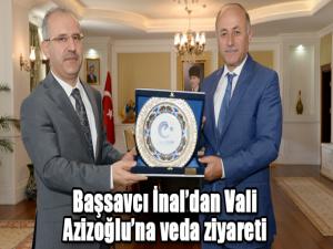 Başsavcı İnaldan Vali Azizoğluna veda ziyareti