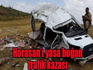 Horasanı yasa boğan trafik kazası