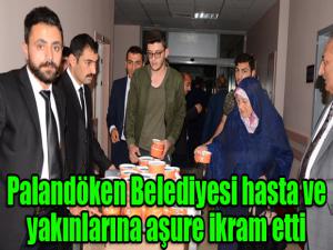 Palandöken Belediyesi hasta ve yakınlarına aşure ikram etti