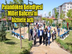 Palandöken Belediyesi Millet Bahçesini hizmete açtı