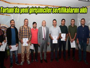 Tortumda yeni girişimciler sertifikalarını aldı
