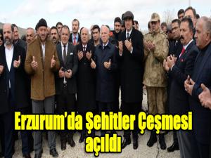 Erzurumda Şehitler Çeşmesi açıldı
