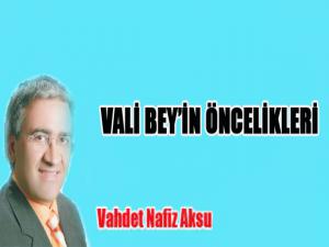 VALİ BEYİN ÖNCELİKLERİ