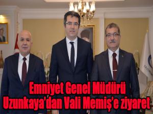 Emniyet Genel Müdürü Uzunkayadan Vali Memişe ziyaret