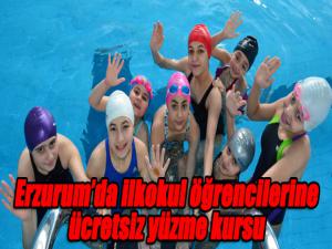 Erzurumda ilkokul öğrencilerine ücretsiz yüzme kursu